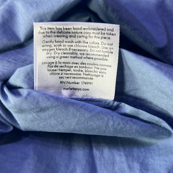 Merlette Women's Blue Ruffled Top - Picture 7 of 7